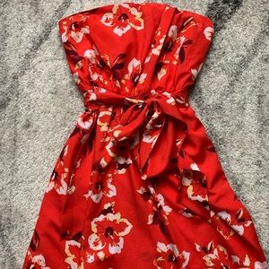 Orange floral express dress